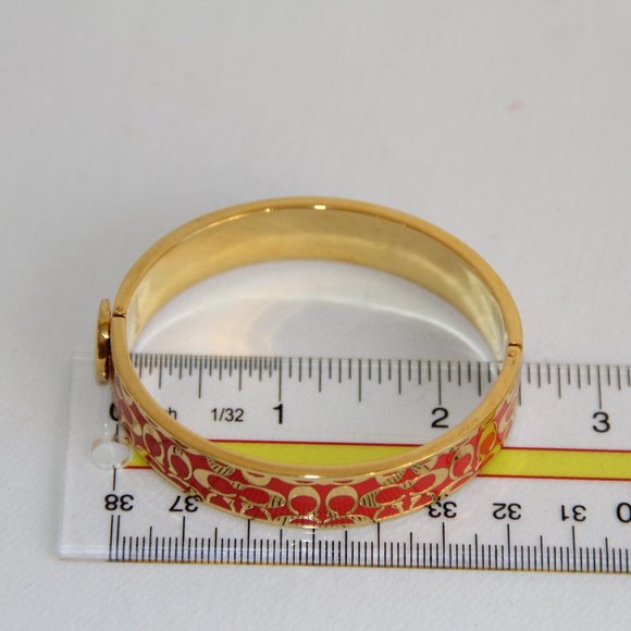 Coach Legacy Signature C Hinged Bangle - Picture 12 of 13